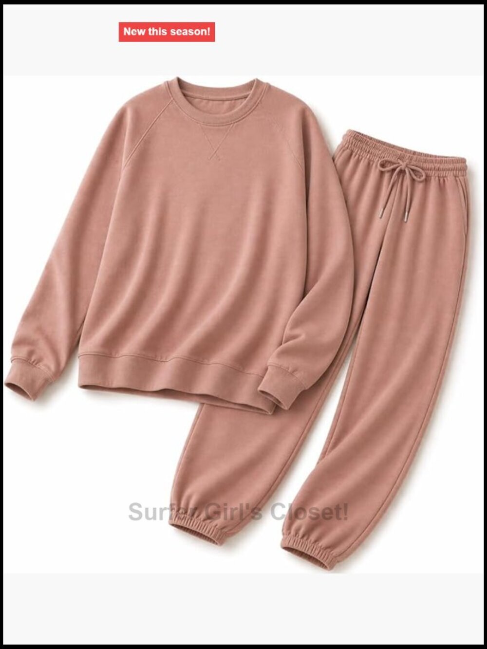 2 Piece Jogger Lounge Set for Women - Lightweight French Terry Sweatsuit